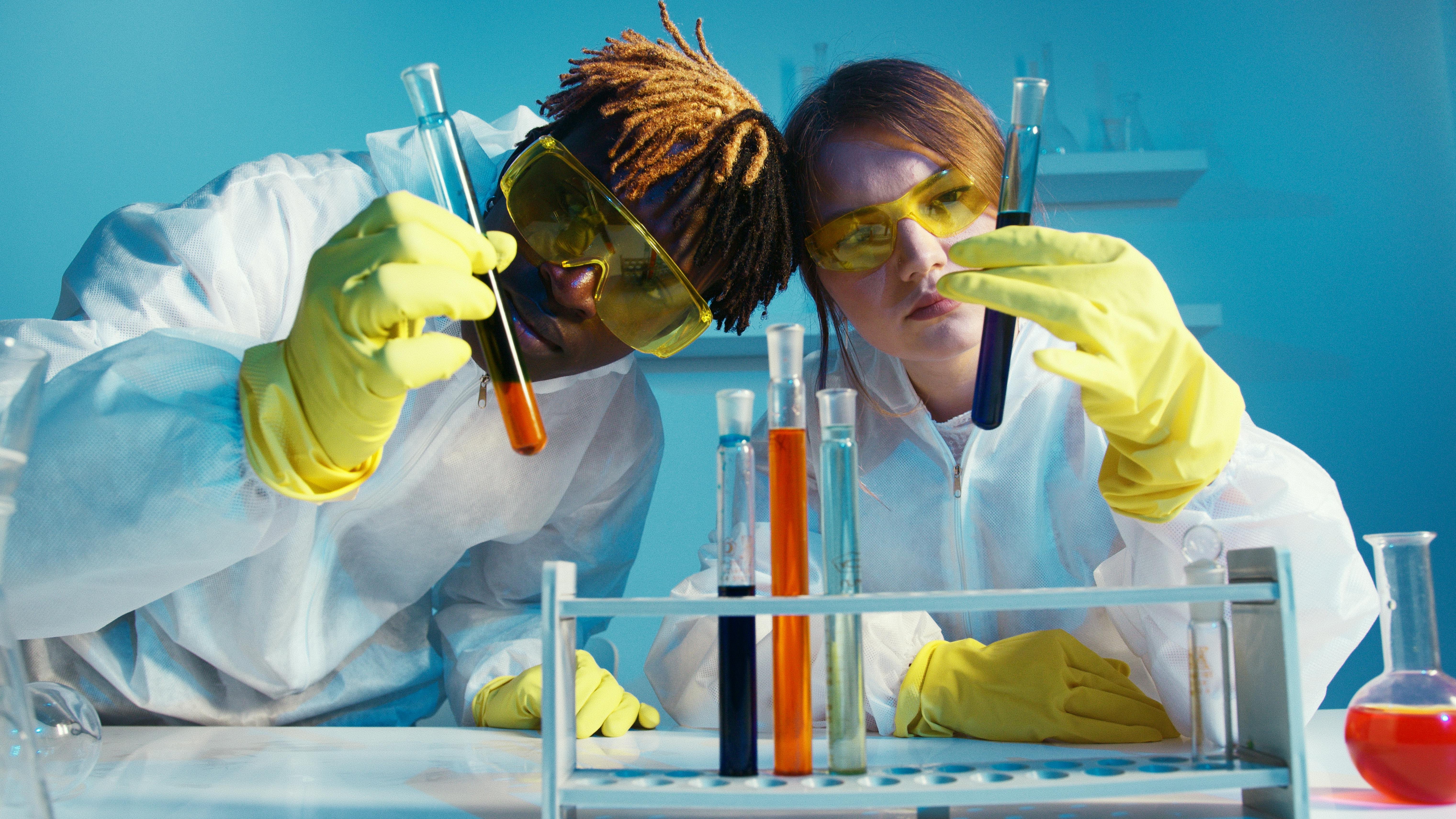 A/B Testing Basics - scientists looking at samples