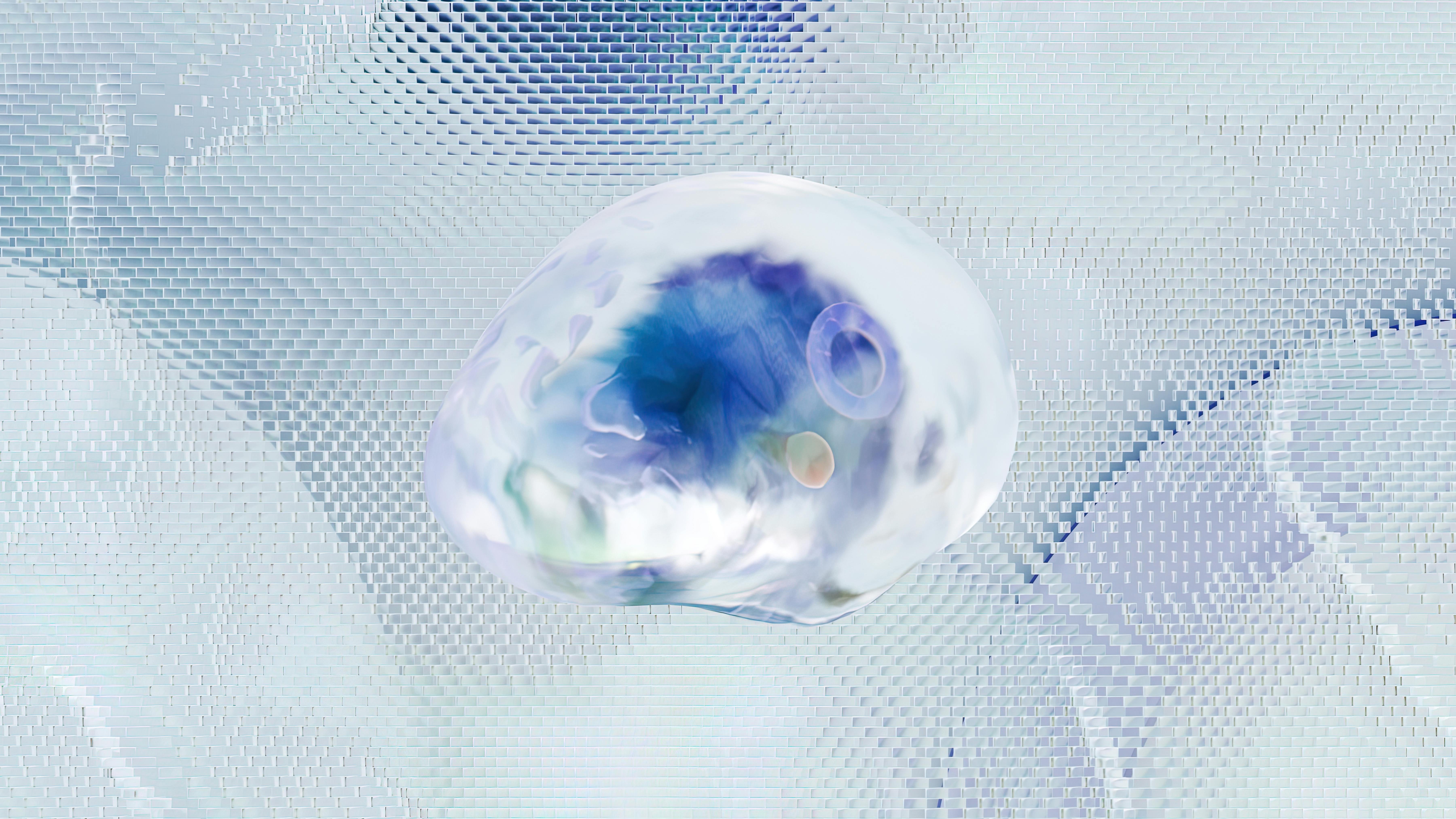 A symbolic representation of a human brain, made from data