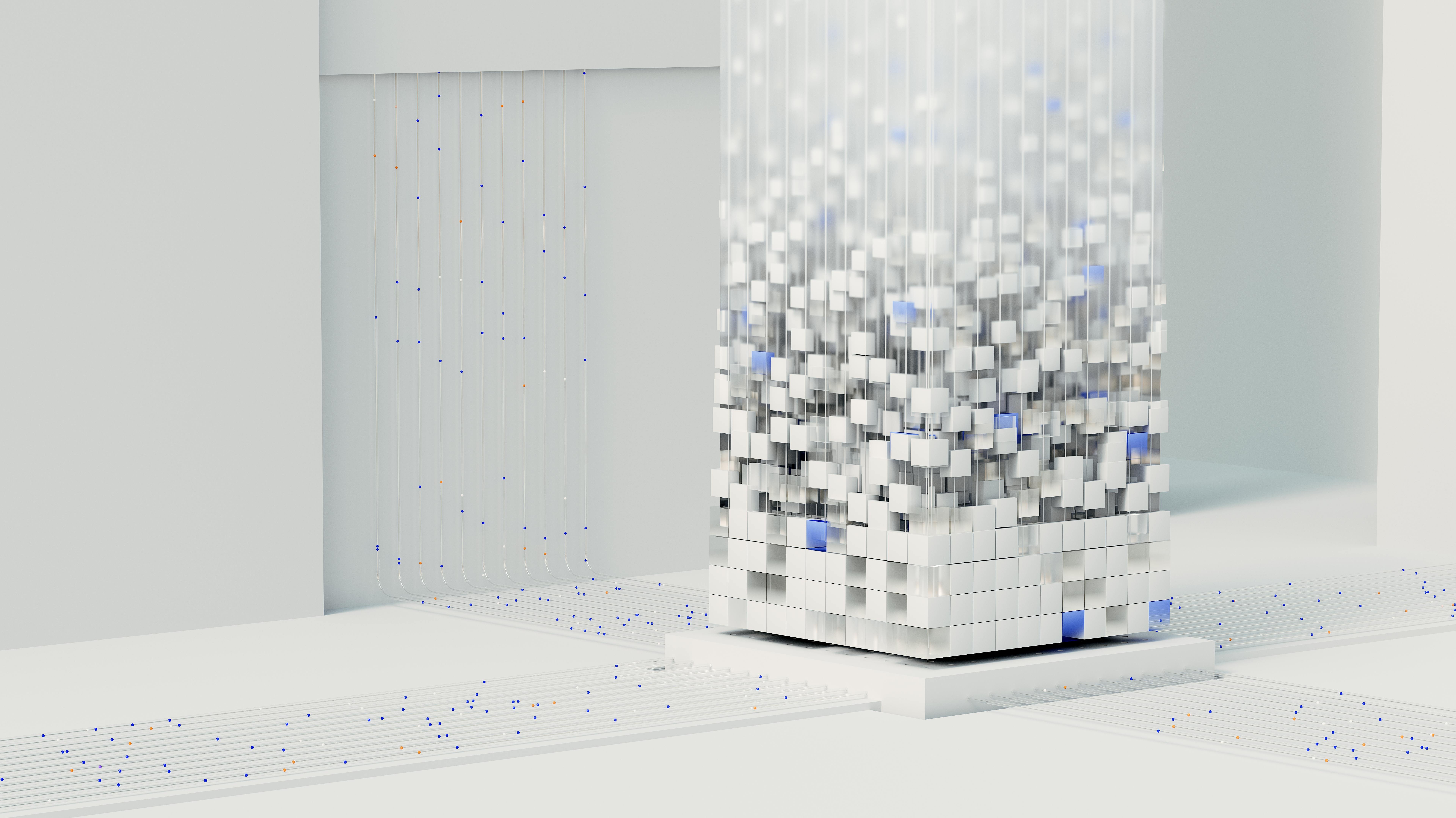 A number of data bricks stacked on top of one another