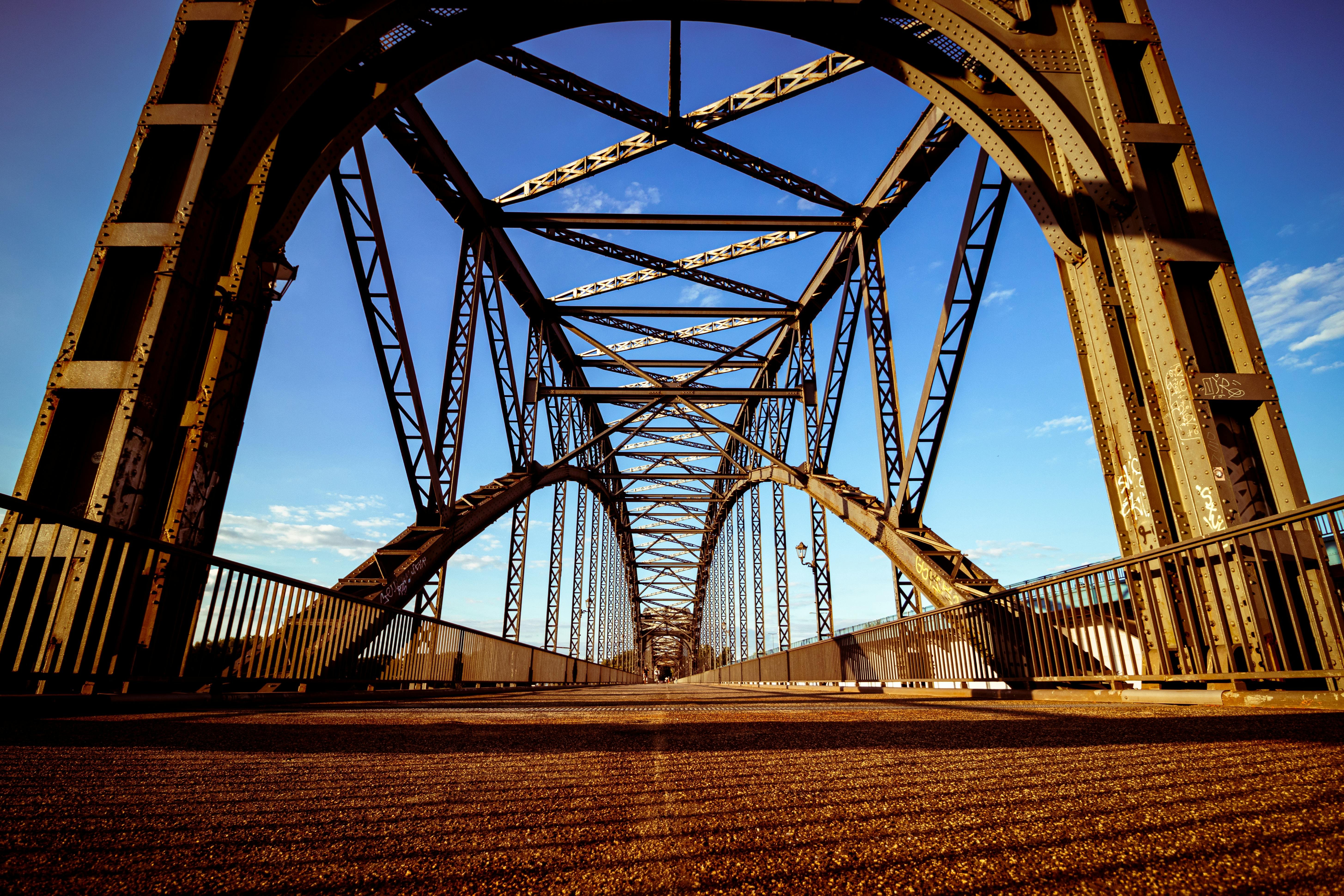 A physical framework on a bridge, symbolising the metaphorical frameworks discussed in this section