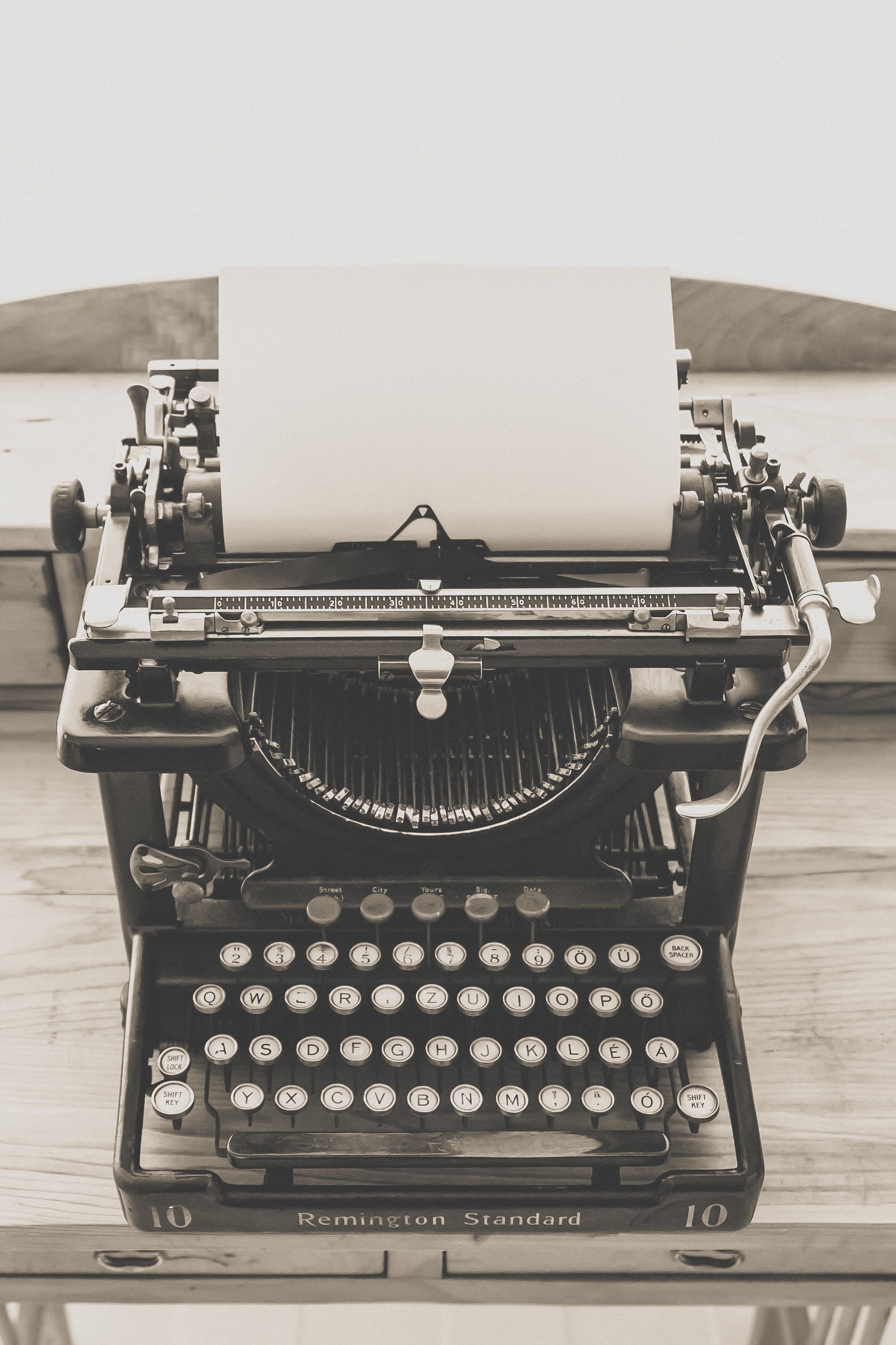 an old typewriter